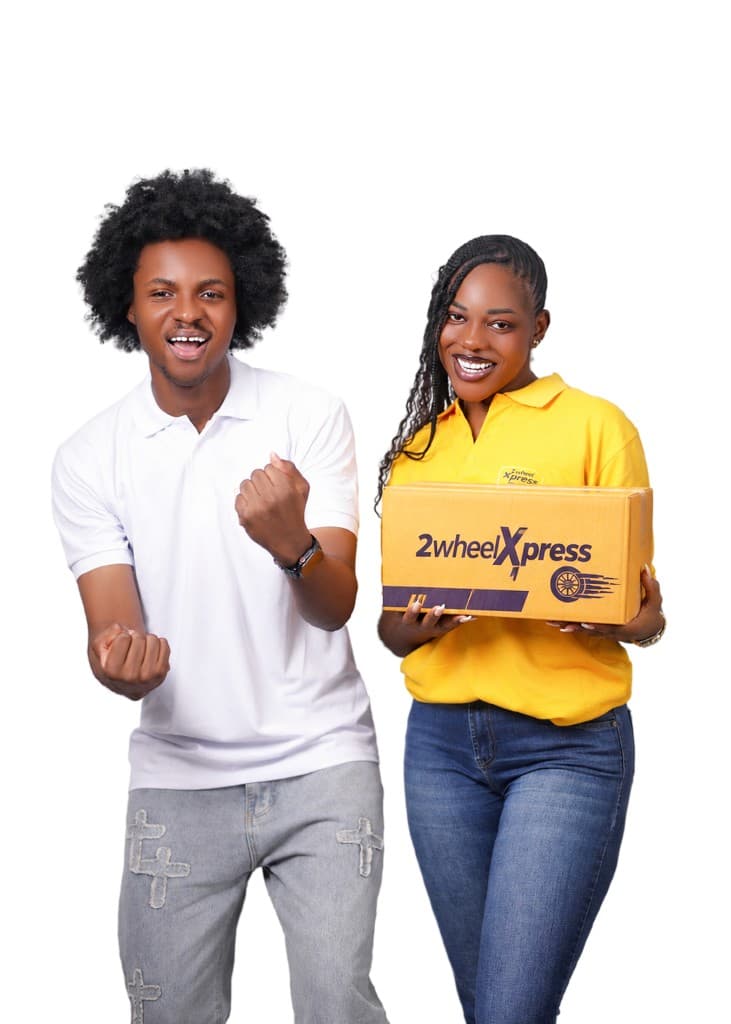 2Wheel Xpress riders with a branded delivery box